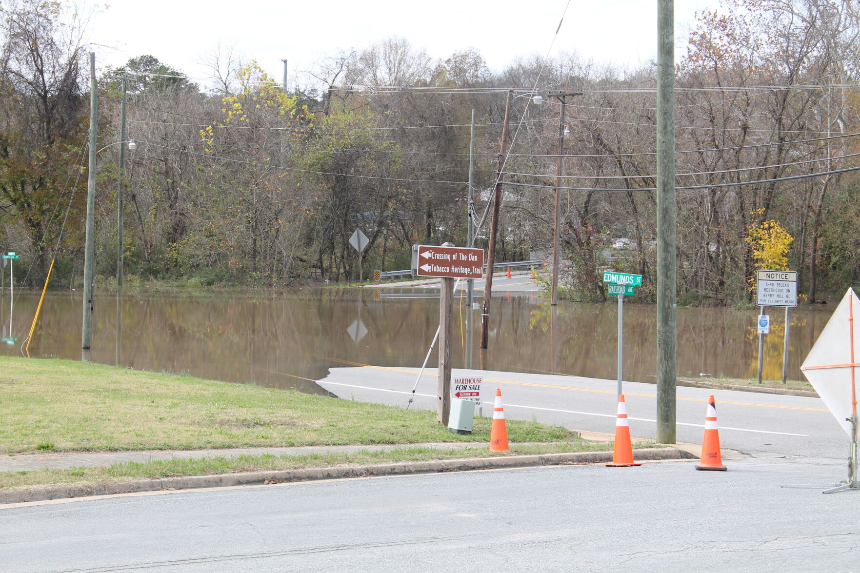 Berry Hill Road was closed Saturday.JPG